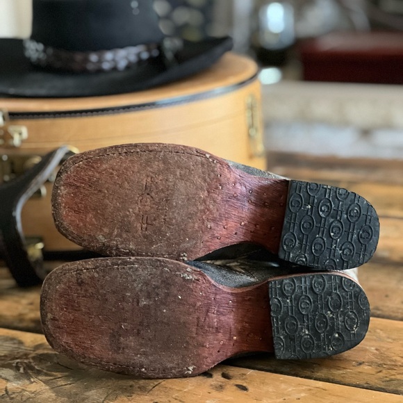 Circle G Corral Square toe cowboy/cowgirl boots Lt black/gray brown 8 - Picture 7 of 14